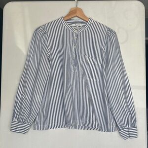 Madewell Blue and White Striped Blouse